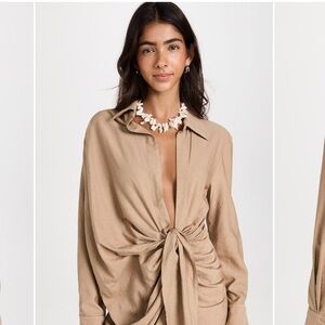 JACQUEMUS Bahia top tan beige new